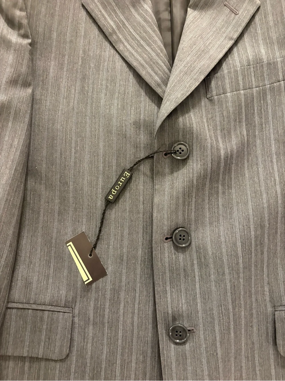 Europa Classic Gray Pinstripe Kids Matching Suit Set - Two-Piece size 14R
